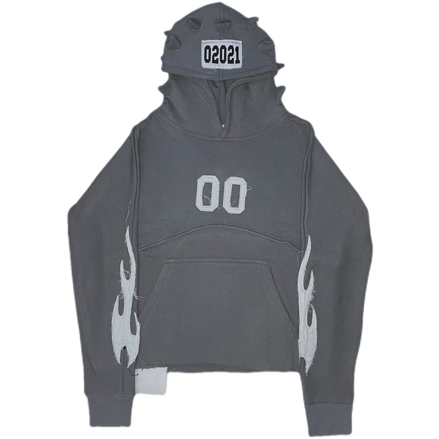 GRAY SPIKE HOODIE