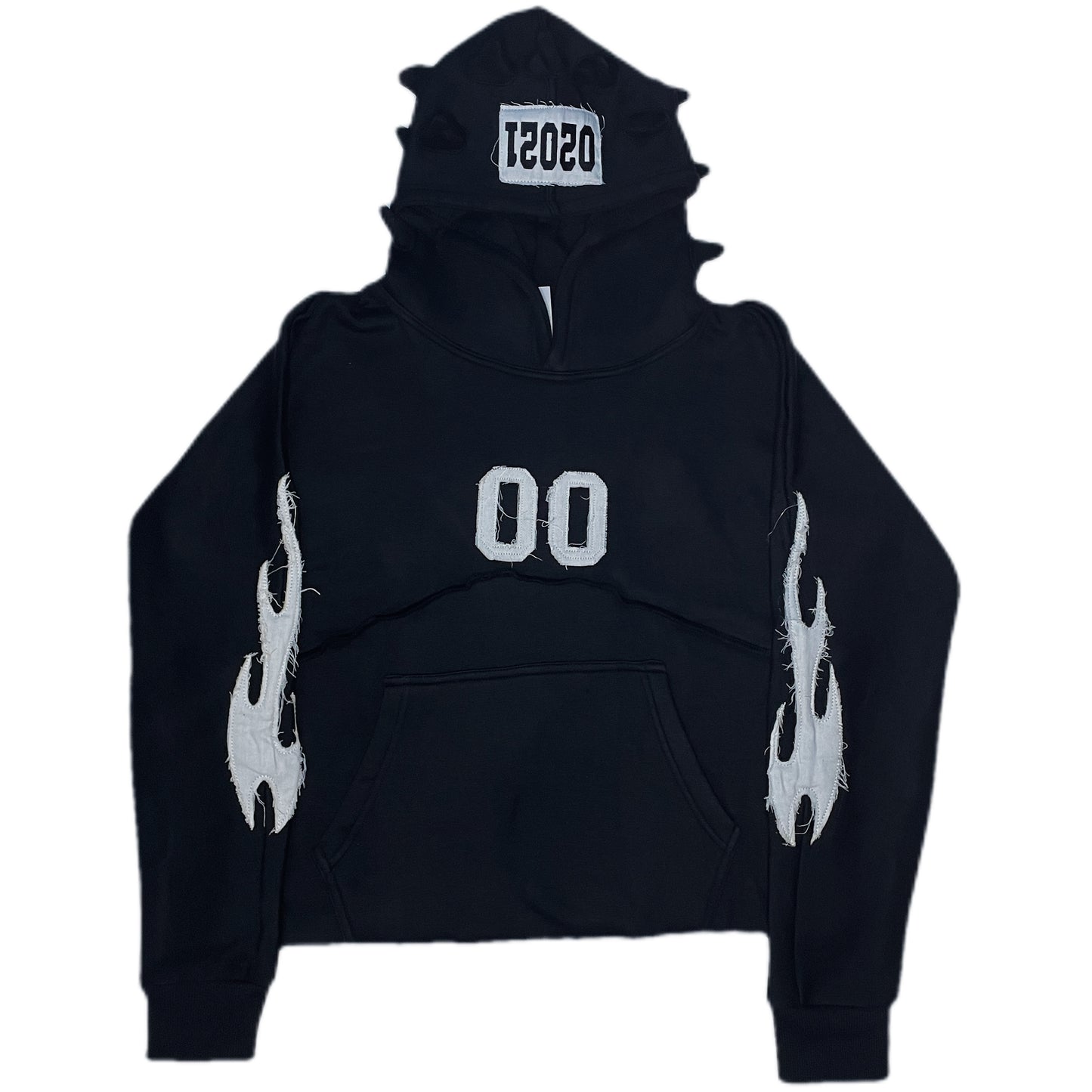 BLACK SPIKE HOODIE