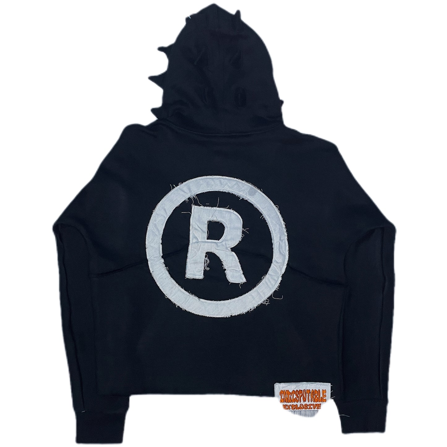 BLACK SPIKE HOODIE