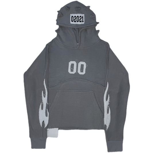 GRAY SPIKE HOODIE