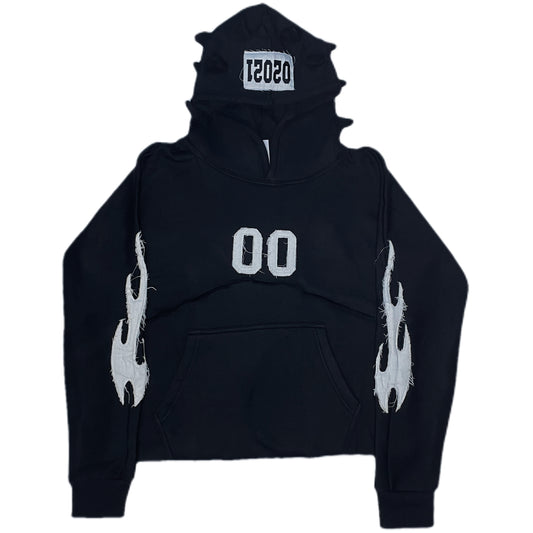 BLACK SPIKE HOODIE