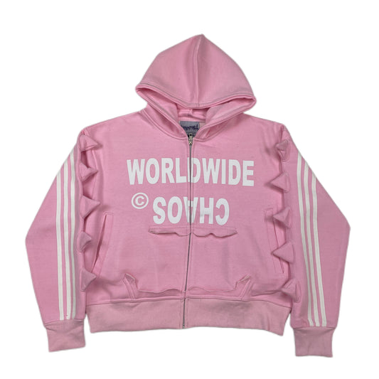 WORLDWIDE CHAOS ZIP UP PINK